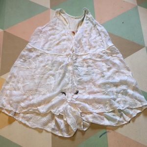 Anthropologie- White Cover Up Romper